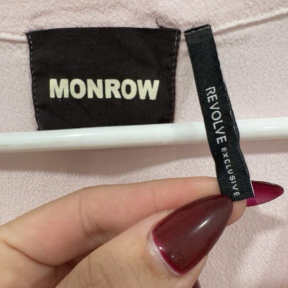 Women’s revolve exclusive monrow pink jumpsuit Size Xsmall Xs Rayon - Picture 6 of 9